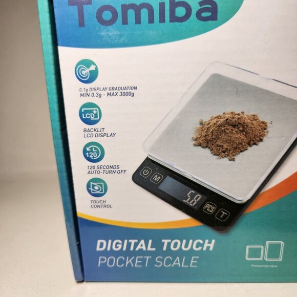 NEW Digital Touch Pocket Scale 0.01oz - Tomiba 3000g Small Portable Electronic P - Picture 4 of 9